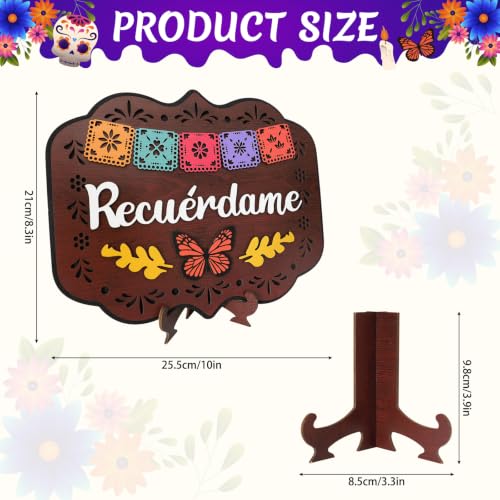 Day of the Dead Skeleton Wooden Table Centerpiece Sign - Dancing Skeleton Variation