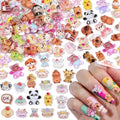 200PCS Cute Animal Nail Charms Set - 3D Resin Decorations for Nails Art - Variation of Animals