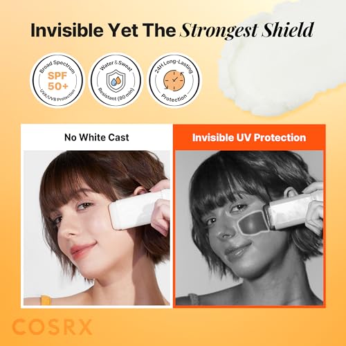 COSRX Airy-Light Clear Sunscreen Stick with Vitamin E & C SPF 50, 0.67 oz, 19g, Lightweight, Travel Essentials, Summer Essentials, Korean Skin Care, Korean Matte Sunscreen for Face