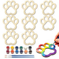 Dog Paw Prints Wall Art - 8 Pcs Wooden Nursery Decor - Dog Lover Gift - Variation of Dog Paw Prints 01