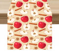 Fruit Table Runner with Cinnamon Sticks & Star Anise - 13x36in - Red Variation of THIS Listing