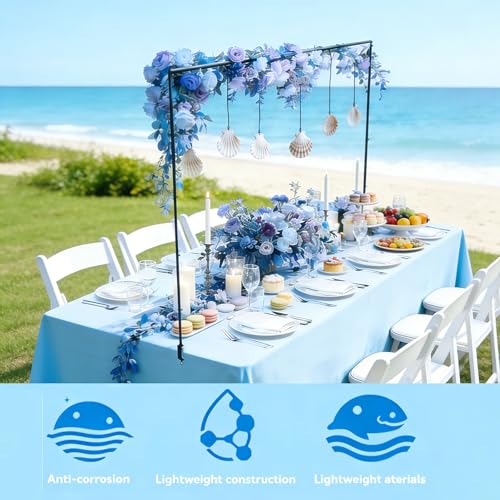 Adjustable Over Table Rod with Clamps for Decorations, Wedding & Party Setup