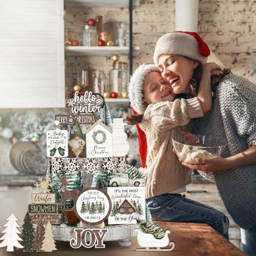 Vercraft Retro Time Fall Halloween Christmas Tiered Tray Decor - 23 Styles