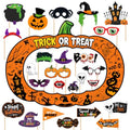 Halloween Pumpkin Photo Booth Props Kit - Spooky Party Accessories, 26 Pieces