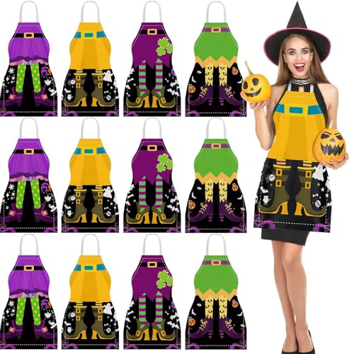 Halloween Apron Witch Leg - 12 Pcs Spooky Kitchen & Party Aprons