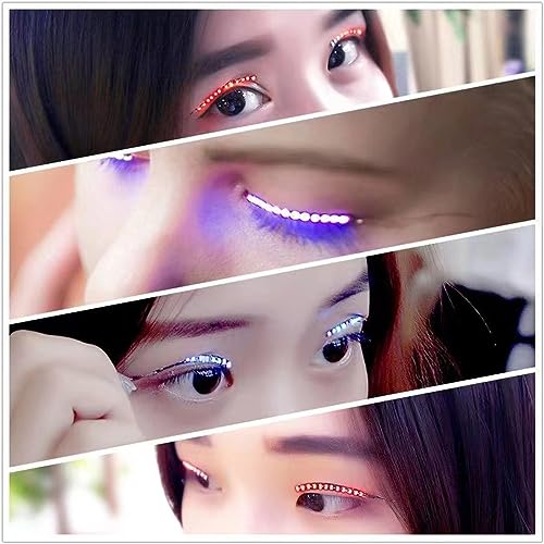 LED Luminous False Eyelash Night Lights - Blue Halloween Party Light