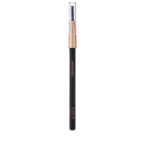 INIKA Organic Brow Pencil - Shape, Fill & Define with Longwearing Pigments | 100% Natural, Water-Resistant, Dark Brunette