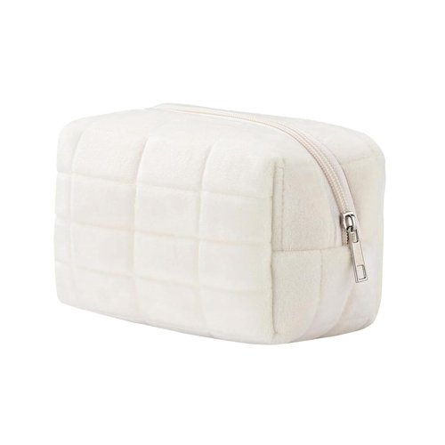 HABUAETY Makeup Cosmetic Bag Small Checkered Pouch Make Up Purse Bag Y2k Accessories
