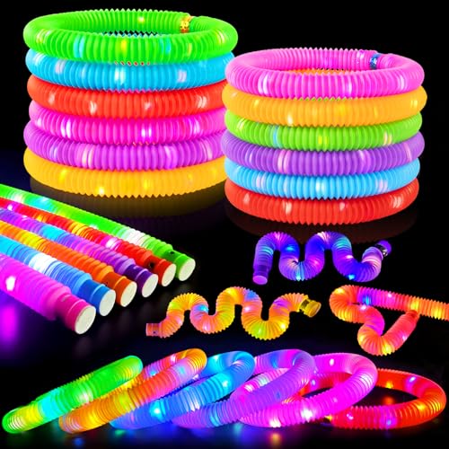 Halloween Light Up Party Favors 24PCS Glow Stick Bracelets & Necklaces - Kids Safe