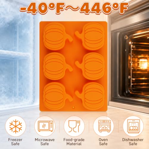 Pumpkin Silicone Mold Set for Baking and Crafts - 4 Pieces