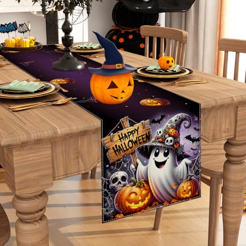 Ghost Pumpkin Table Runner Halloween Decorations for Home - Variation 1