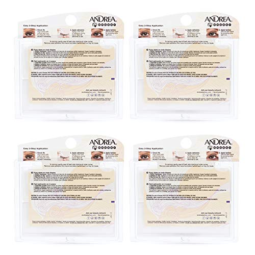 4 Pack Natural Look False Eyelashes 53 - Comfortable, Reusable Strip Lashes for Glamorous Eyes