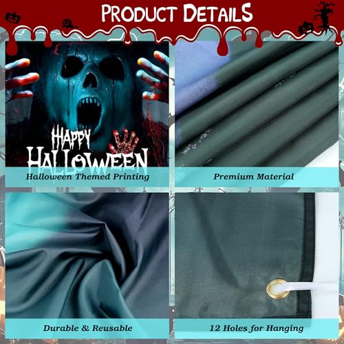 Halloween Garage Door Cover Banner - Skeleton, 7x16 ft Halloween Decorations