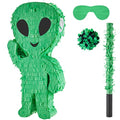 Alien Piñata with Stick, Blindfold & Confetti for Kids Party - Space Theme