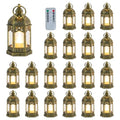 20PCS Gold Mini Lanterns for Party Decoration with Remote LED Candles - Variation of 20