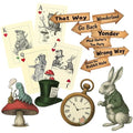 Wonderland Party Decorations Set - Alice Themed Wall Art & Props for Events