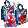 Spider-Man Tote and Drawstring Bag Set for Kids - Reusable Party Favors