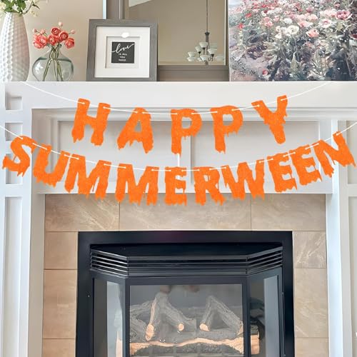 Summerween Banner Party Decorations - Spooky Halloween Celebration Banner
