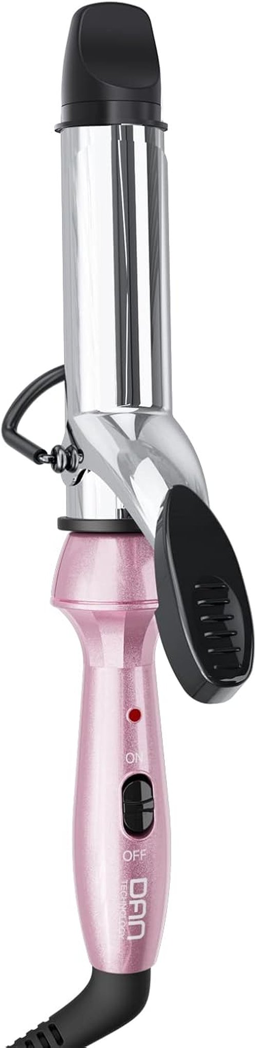 DAN Technology Mini Curling Iron - Dual Voltage Travel Size Up to 450°F | Nano-Titanium Barrels, Fast Heating
