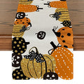 Halloween Table Runner 13x72 Inch Orange Party Decor Durable Polyester