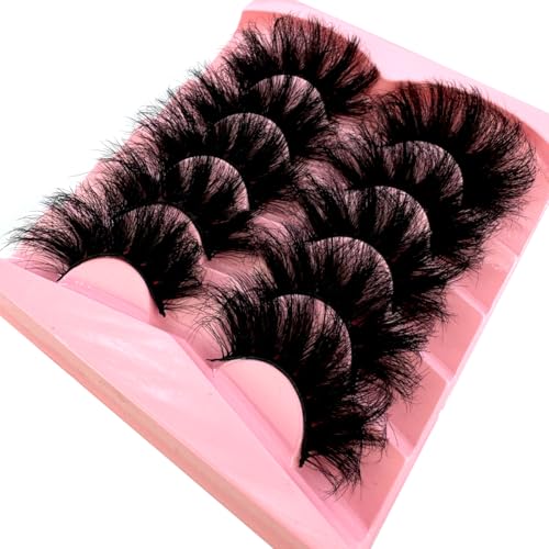 False Eyelashes 5 Pairs Fluffy Natural Dramatic Faux Mink Makeup Tools - Variation YA01