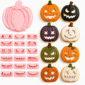 Halloween Cookie Cutters and Stamps Set - 13 Pumpkin Shapes