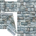 Gray Brick Tablecloth Roll - 100 Ft x 78 Inch Waterproof Plastic Cover for Parties