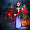 Halloween Inflatable Ghost Reaper with LED Lights - 8.3FT Yard Decor, Waterproof Outdoor Decoration - Variation: Scythe Ghost Reaper