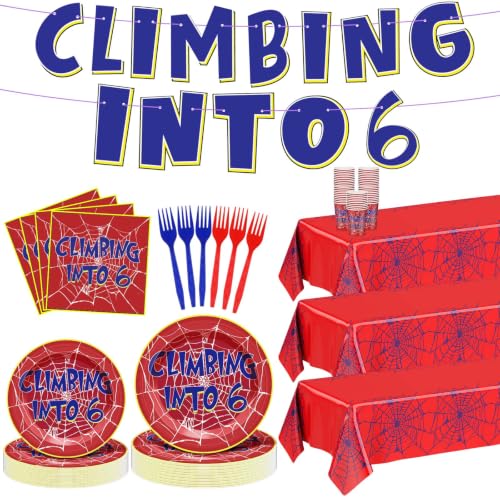 FoldTier 24-Piece Spider Birthday Party Supplies Set - Classic 6 Variation