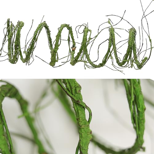 118-Inch Fake Green Grapevine Garland - Small, Flexible Artificial Tree Branches