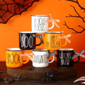 Halloween Mini Coffee Mug Set - 6 Decorated Ceramic Cups for Fall Home & Kitchen