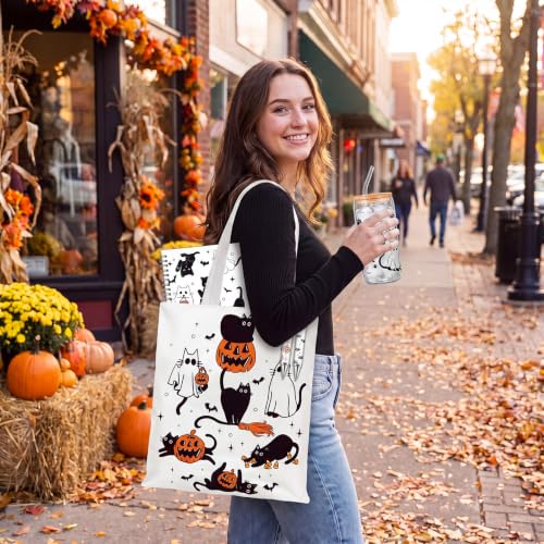Ghost Cat Halloween Gift Basket Set - Boo Basket Stuffers for Women