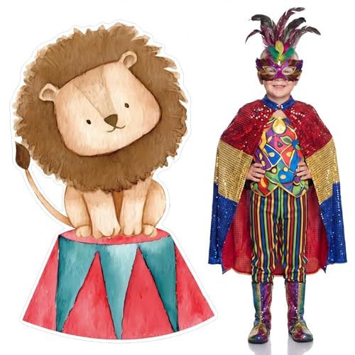 Halloween Circus Theme Party Decoration - Lion Standup Cutout, 35.4 Inch
