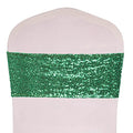 Green Stretch Sequin Chair Sashes Pack of 50 for Weddings & Events