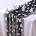 Halloween Ghost Table Runner 29x120 Inches Black Tulle Decor - Variation of Ghost / 29x120-1 pc