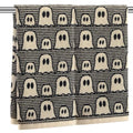 Breling Halloween Cute Ghost Hand Towels Set - Black White Vintage Design, 2-Pack