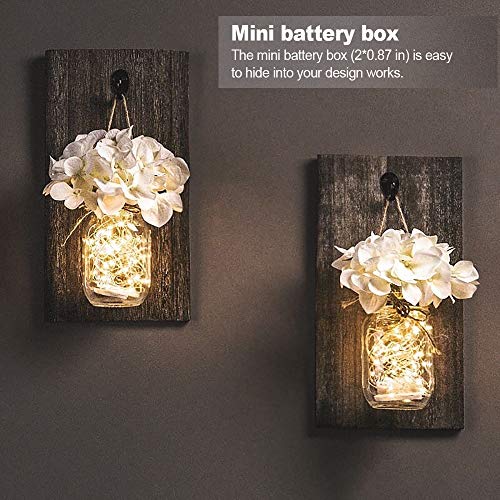 7.2 Ft Fairy Lights 24 Pack Battery Operated String Lights Waterproof Silver Wire Warm White