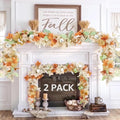 6FT Fall Garland Pack - Autumn Leaves Decor for Mantle Fireplace Porch