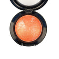 Single Shade Baked Eye Shadow Palette - Pumpkin Orange Glitter 15 Metallic Colors, 8g