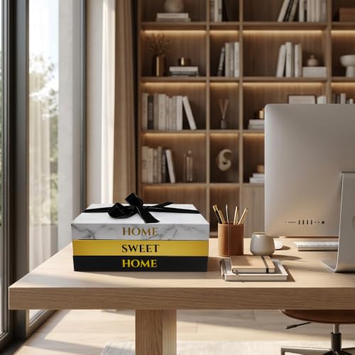 Decorative Faux Books Set with Blank Pages for Home Decor, Coffee Table Accent