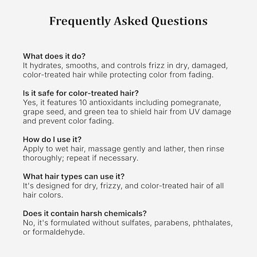 ALOXXI E7 Anti-Frizz Shampoo for Color-Treated Dry Damaged Hair Moisturizing & Strengthening with Cleansing Oils & Antioxidants, 10.1 Fl Oz