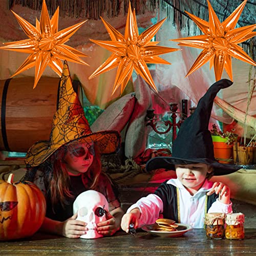 Orange Star Balloons 60 Pcs Explosion Party Decorations for Halloween & Celebrations