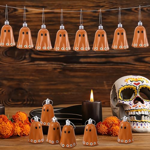 24 Pcs Day of The Dead Mexican Hanging Ghost Ornaments for Tree - Festival Decor