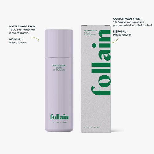 Follain Lightweight Daily Moisturizer for All Skin Types | Hyaluronic Acid, Peptides, Retinol-Alternative Bakuchiol - Deeply Hydrates + Visibly Plumps Skin - Clean Beauty, Vegan & Cruelty-Free