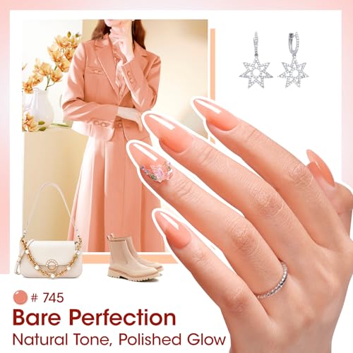 GELLEN Nude Pink Jelly Gel Nail Polish Set - Second Skin 6 Colors