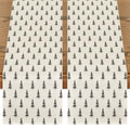 Beige Christmas Table Runner Set of 2, 13x72 Inch Holiday Kitchen Decor