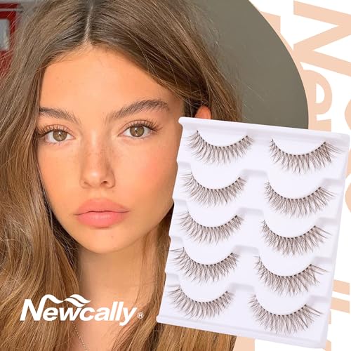 B-Natural Brown False Lash Set - Natural Look Wispy C-Curl Faux Mink Eye Lashes