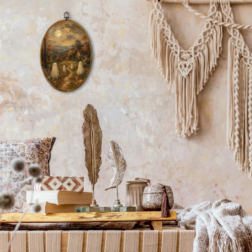 Halloween Ghost Canvas Wall Art - Rustic Fall Home Decor - Color 14