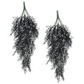 Artificial Hanging Wisteria Plants Set - Black & White, 4 Pack, 31.5 Inches
