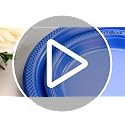 Blue Disposable Party Plates Set for 50 People - 9-inch Dinner & 7-inch Dessert Plates, Cups & Cutlery - Blue Variation